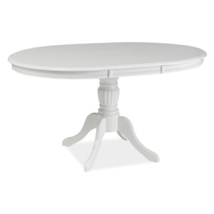 Stůl OLIVIA bílý, 106-141 x 106 cm, bílá , dřevo