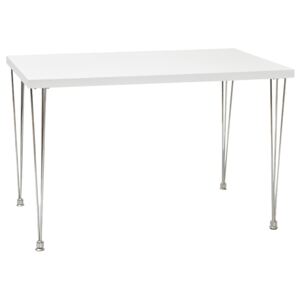 Stůl PAULO bílý 120x76, 120 x 76 cm, bílá chrom, kov