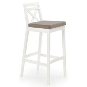 Halmar BORYS židle barové vysoké bílá / Polstrování: Inari 23