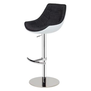 Barová židle PASSION šedá mat-bílá skleněné vlákno/materiál/chrom
