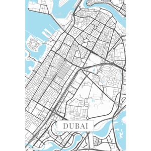 Mapa Dubai white