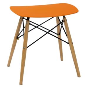 Stolička HANDY oranžová polypropylen/ buk