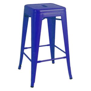 Barová židle TOWER 66cm c.modrý kov