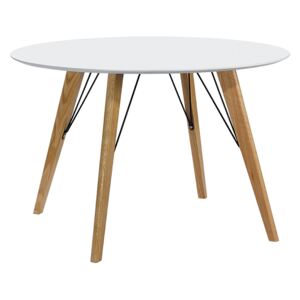 Stůl LARSON * 100 bílý mdf/nohy dubové