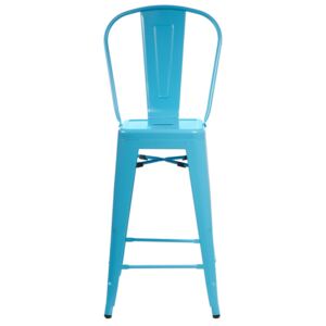 Barová židle PARIS back modrá inspirovaná TOLIX