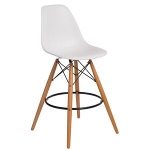 Design2 Barová židle P016V PP bílá