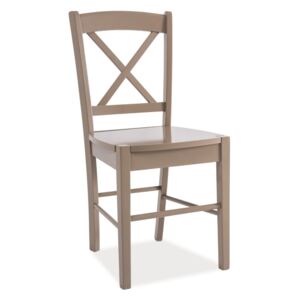 Židle CD-56 lanýž, Sedák bez čalounění, Nohy: dřevo, dřevo, barva: cappuccino, bez područek lakované dřevo