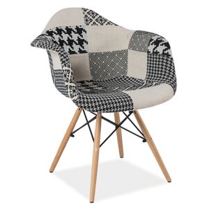 Židle DENIS B buk/patchwork