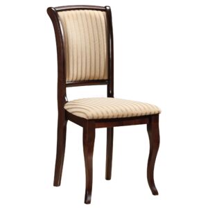 Židle MNSC tmavý ořech t19, Sedák s čalouněním, Nohy: dřevo, dřevo, barva: hnědá, bez područek ořech