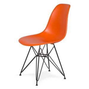 Židle 130-DPP sicilský oranž #08 PP + nohy kovové černá