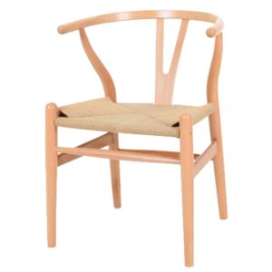 Židle VIDE přírodní - dřevo bukové, přírodní vlákno