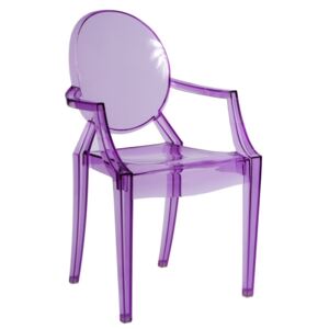 Židle ROYAL fialová transparentní