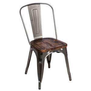 Design2 Židle Paris Wood metalická sosna
