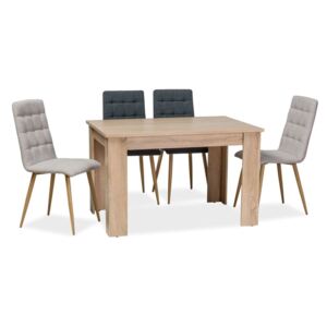 Stůl AVIS barva dub sonoma 120x80x75, 120 x 80 cm, hnědá dub sonoma, dřevo