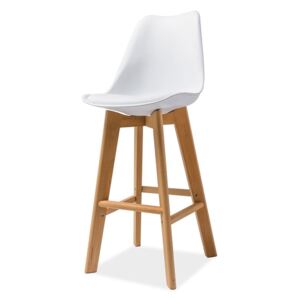 Barová židle KRIS H-1 buk/bílá