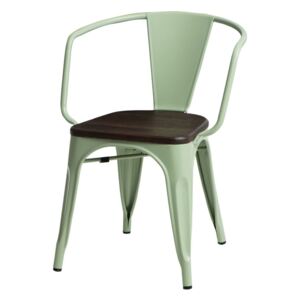 Židle Paris Arms Wood zelená sosna kartáčovaná