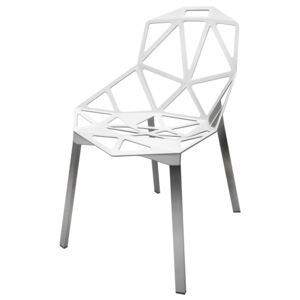 KHome Židle SPLIT bílá - hliník