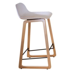 Barová židle LOTUS bílá - bukový základ