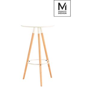 MODESTO stolek DIPP bílý - deska mdf, bukový základ