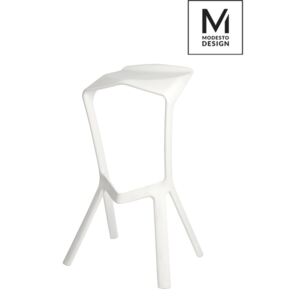 MODESTO barová židle miura bílá - polypropylén