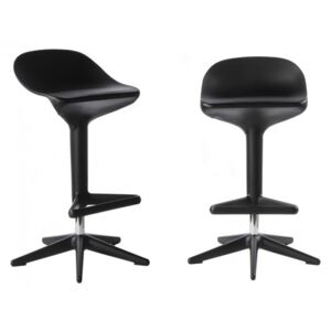 Barová židle BENT černá - s nastavitelnou výškou, polypropylén