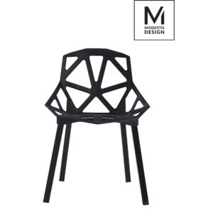 MODESTO židle SPLIT mat černá - polypropylén, kovový základ
