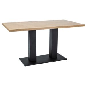 Stůl SAURON masivní dub černý 180x90, 180 x 90 cm, hnědá , dřevo