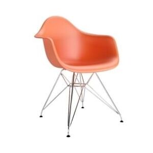 Designová židle DAR, oranžová (Chrom)