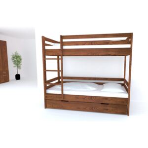 Patrová postel KIDS Buk 2v1 80x200 cm z masivu