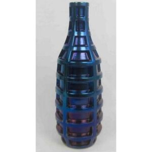 KARE DESIGN Vysoká modrá keramická váza Grid Blue 57cm