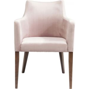 KARE DESIGN Růžová čalouněná židle s područkami Mode Velvet