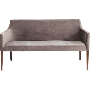 KARE DESIGN Tmavě šedá čalouněná lavice s opěradlem Mode Velvet
