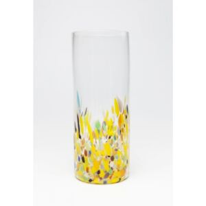 KARE DESIGN Žlutá skleněná váza Abstract Dots 36cm