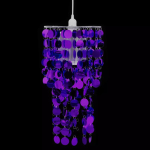 Závěsné svítidlo s Paillette flitry - 26 x 56 cm - fialové