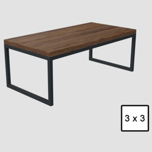 Konferenční stolek Vukani (Rozměr (d x š): 120 x 60 cm, Materiál desky: Dub Gladstone tabákový (laminovaná dřevotříska))