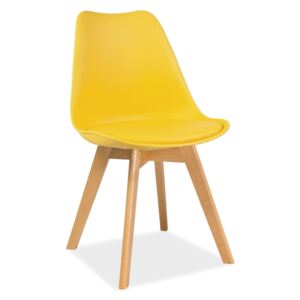 Židle KRIS buk/žlutá, buk, barva: žlutá