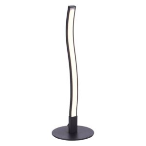 LEUCHTEN DIREKT LED stolní lampa v černé design vlny s teple bílou barvaóu světla a šňůrovým vypínačem 2700K LD 15128-18