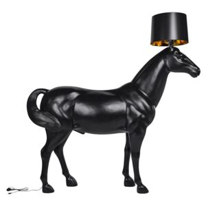 Podlahová lampa KONAD HORSE 1 UP černá - skleněné vlákno