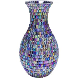 KARE DESIGN Barevná skleněná váza Rainbow Diamonds 34cm