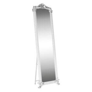 Stojanové zrcadlo, bílá / stříbrná, ODINE