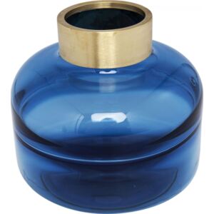 KARE DESIGN Modrá skleněná váza Positano Belly Blue 21cm