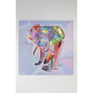 KARE DESIGN Obraz s ručními tahy Wildlife Elephant 80x80cm