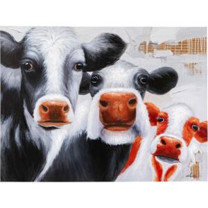 KARE DESIGN Ručně malovaný obraz Snoopy Cows 120x90cm