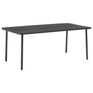 Venkovní jídelní stůl - ocel - tmavě šedý | 180x90x72 cm