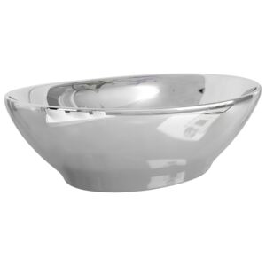 Umyvadlo - keramika - stříbrné | 40x33x13,5 cm