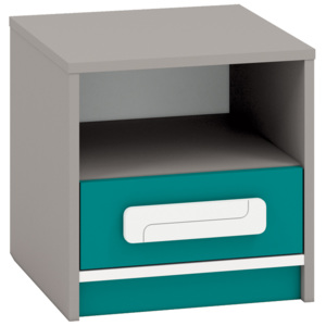 MebloLux Noční stolek IQ 13 Barva nábytku: Modro/zelená