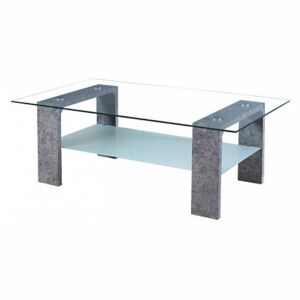 Konferenční stolek, MDF / sklo / matné sklo, beton, BELTON
