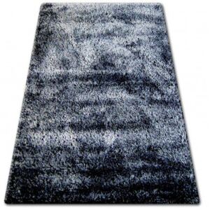 Kusový koberec SHAGGY NARIN P901 černý krémový fialový Rozměr: 60x100 cm