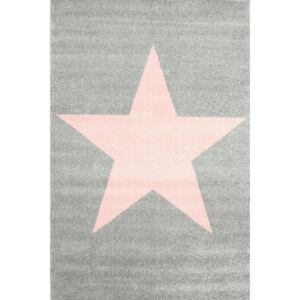 Dětský kusový koberec Kiddy ONESTAR3 Hvězda šedý Rozměr: 120x170 cm