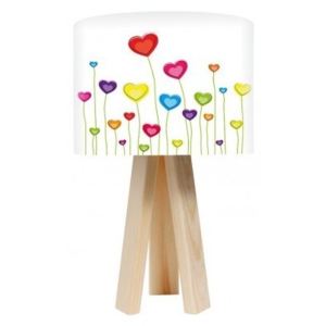 Timberlight Dětská stolní lampa Flowering Hearts